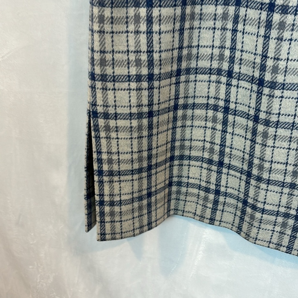 Bleyle Women's plaid 100% Wool 1960's Vintage pencil skirt dark academia size 6 - Picture 6 of 8